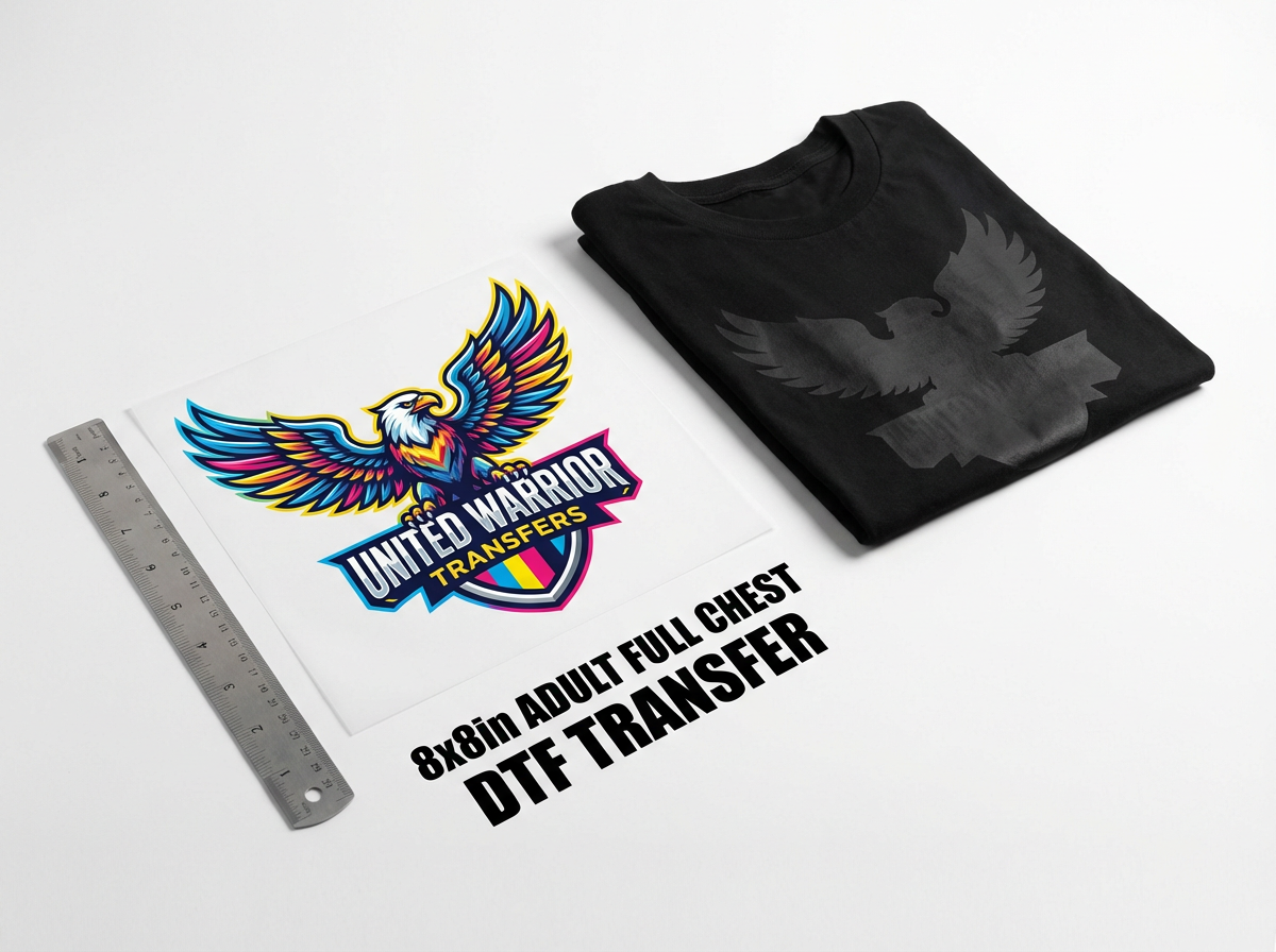Custom DTF Transfer 8x8in LG Adult Full Chest